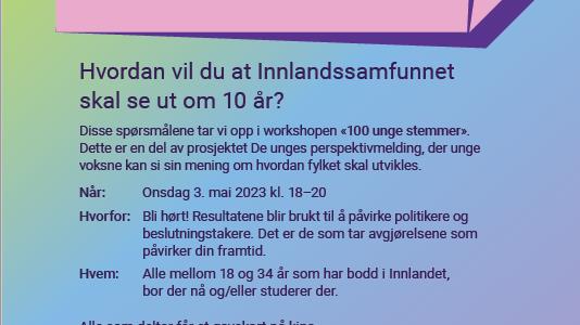 Lenke til artikkel: De unges perspektivmelding: invitasjon til digital workshop.